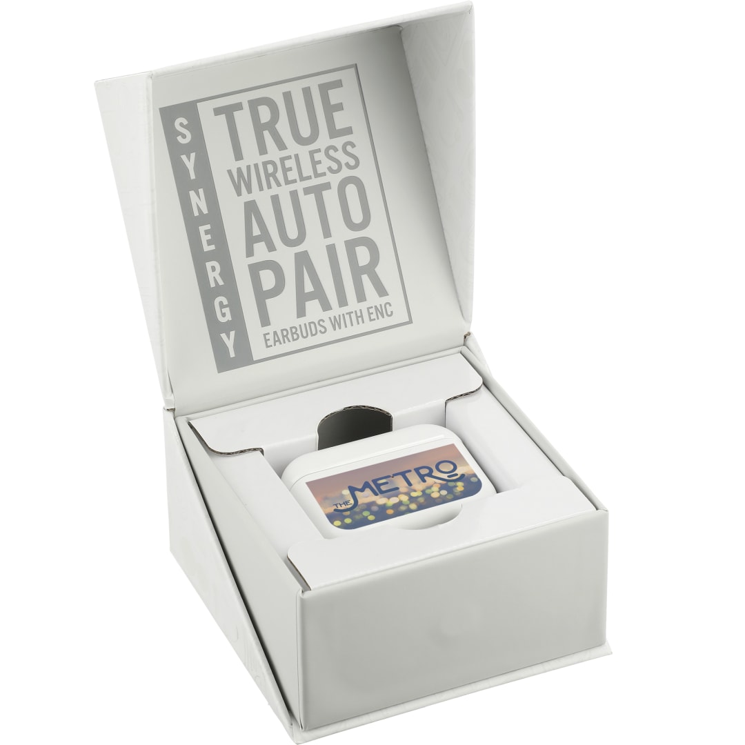 Synergy True Wireless Auto Pair Earbuds with ENC - 7197-54 White