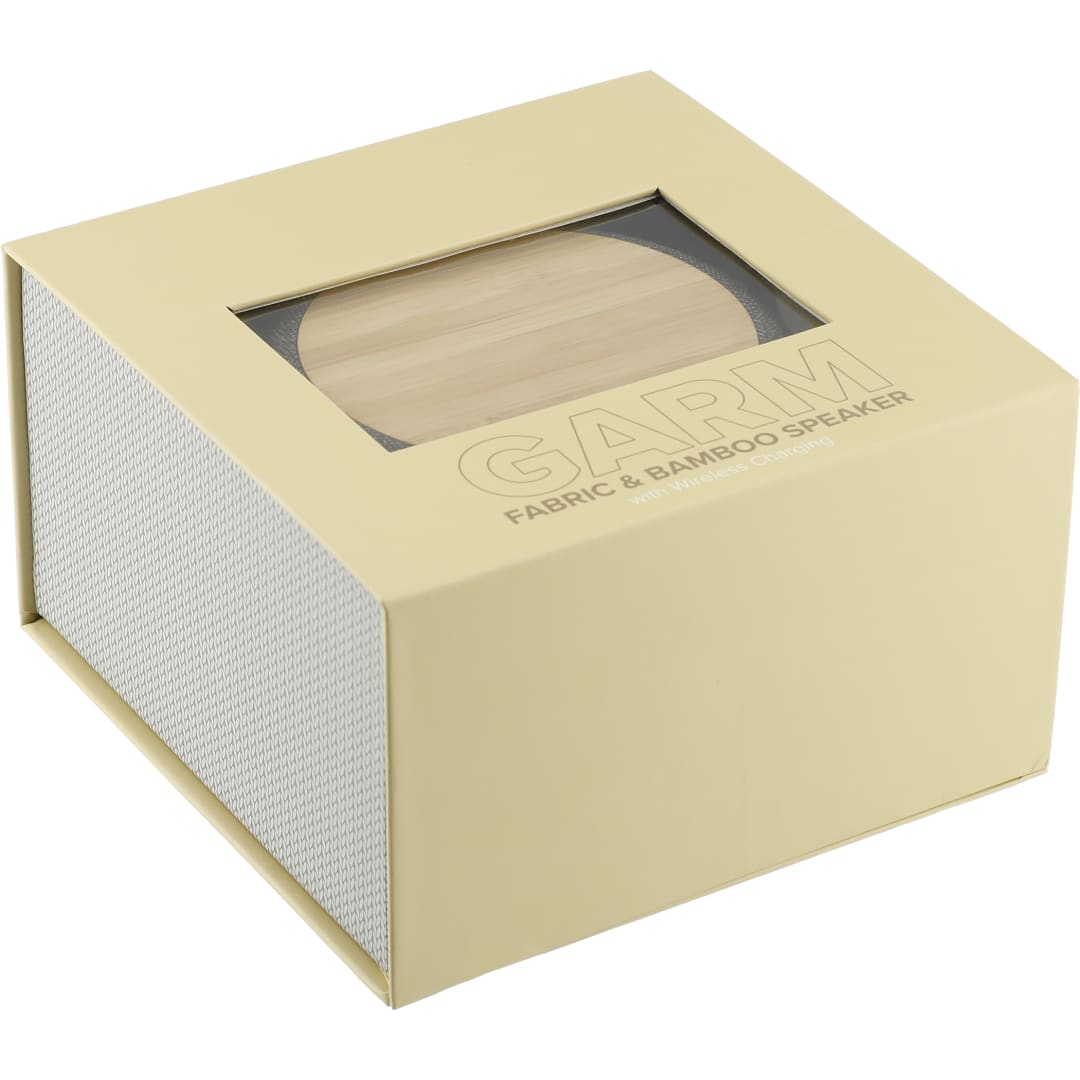 Garm Fabric & Bamboo Speaker with Wireless Chargin - 7197-65 Gray