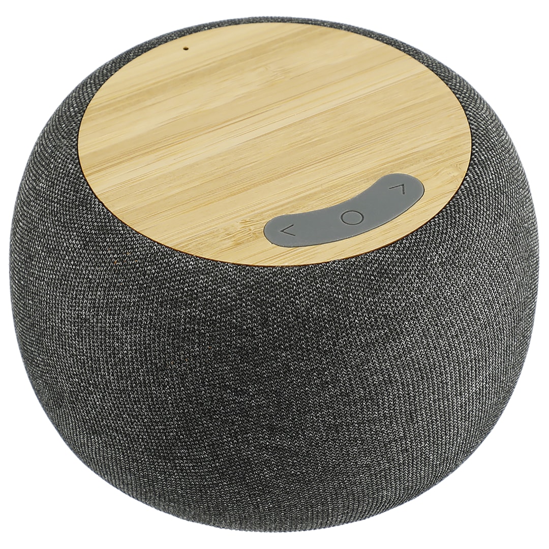 Garm Fabric & Bamboo Speaker with Wireless Chargin - 7197-65 Gray