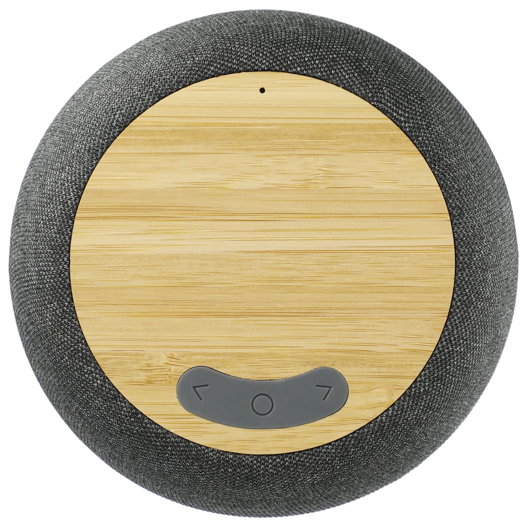 Garm Fabric & Bamboo Speaker with Wireless Chargin - 7197-65 Gray