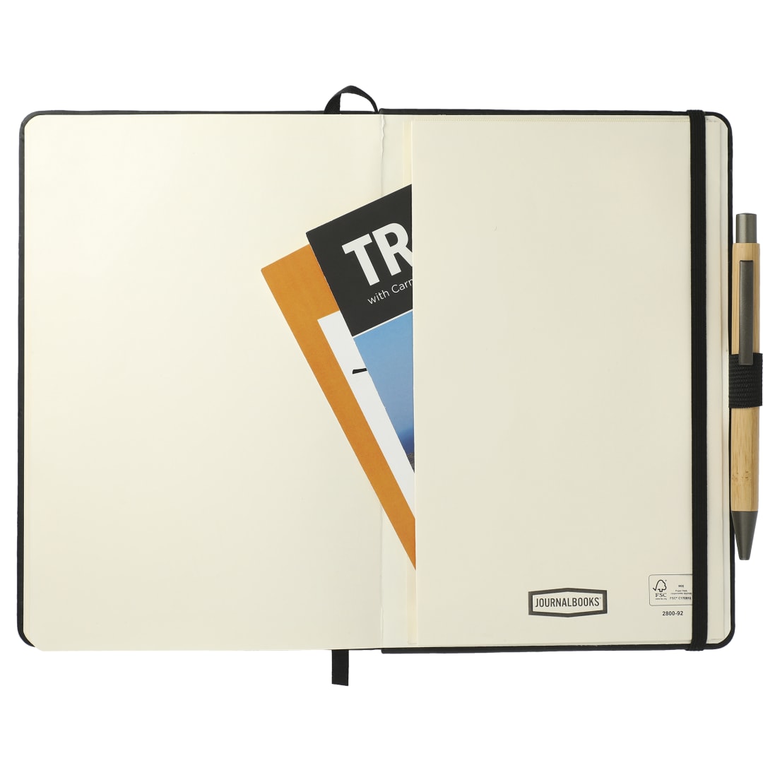 5.5" x 8.5" Cactus Leather Bound JournalBook® Set - 7200-87 Black