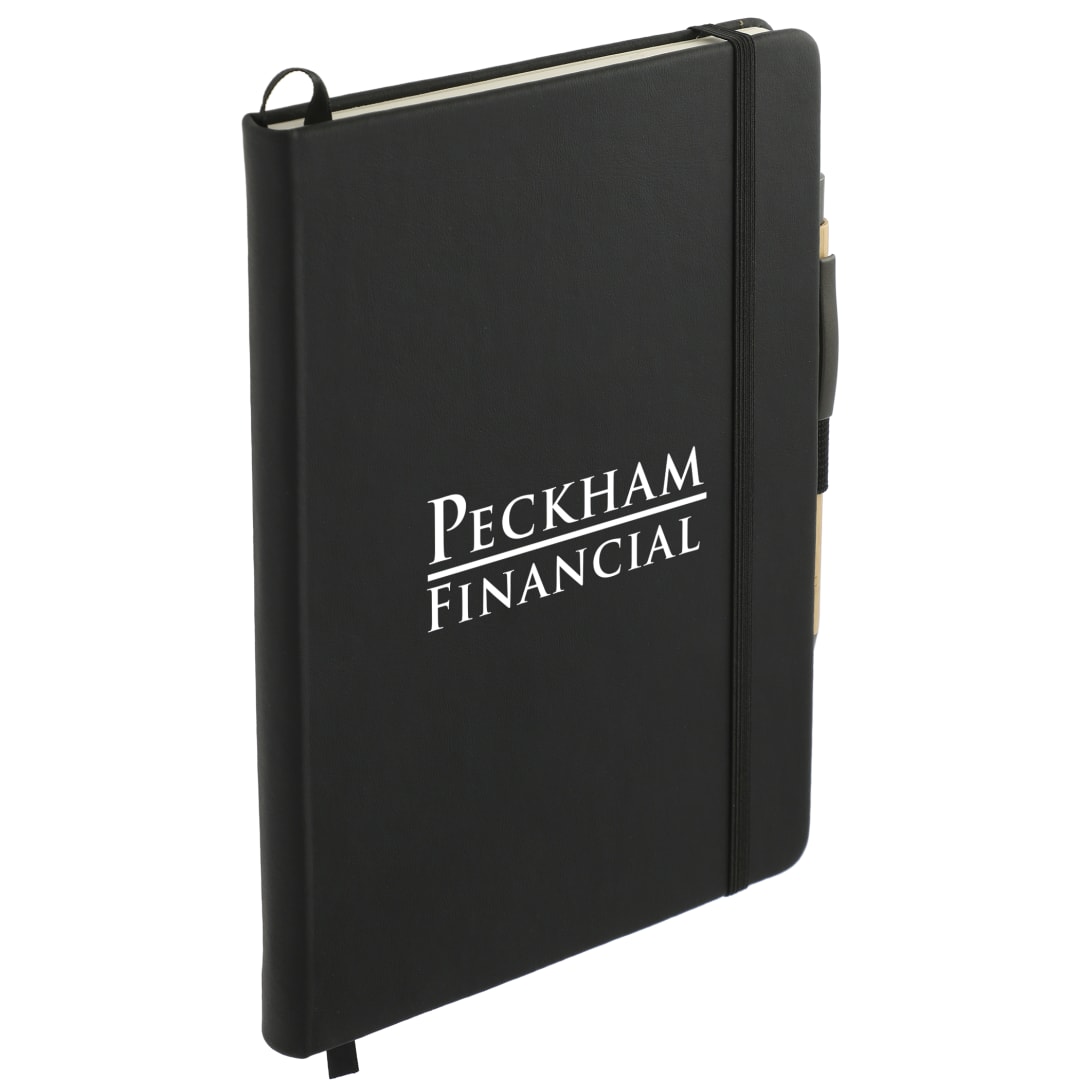 5.5" x 8.5" Cactus Leather Bound JournalBook® Set - 7200-87 Black