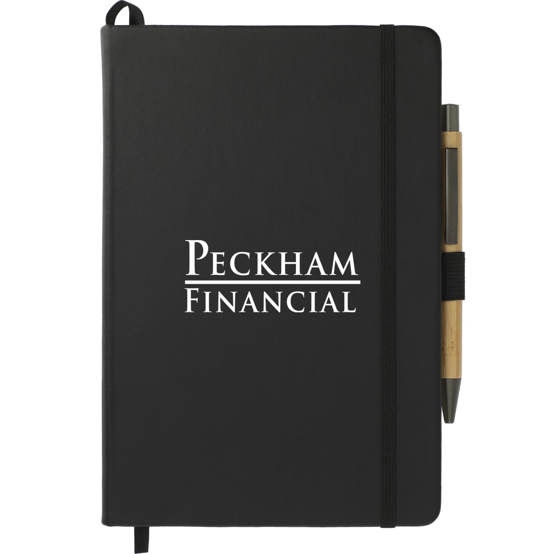 5.5" x 8.5" Cactus Leather Bound JournalBook® Set - 7200-87 Black