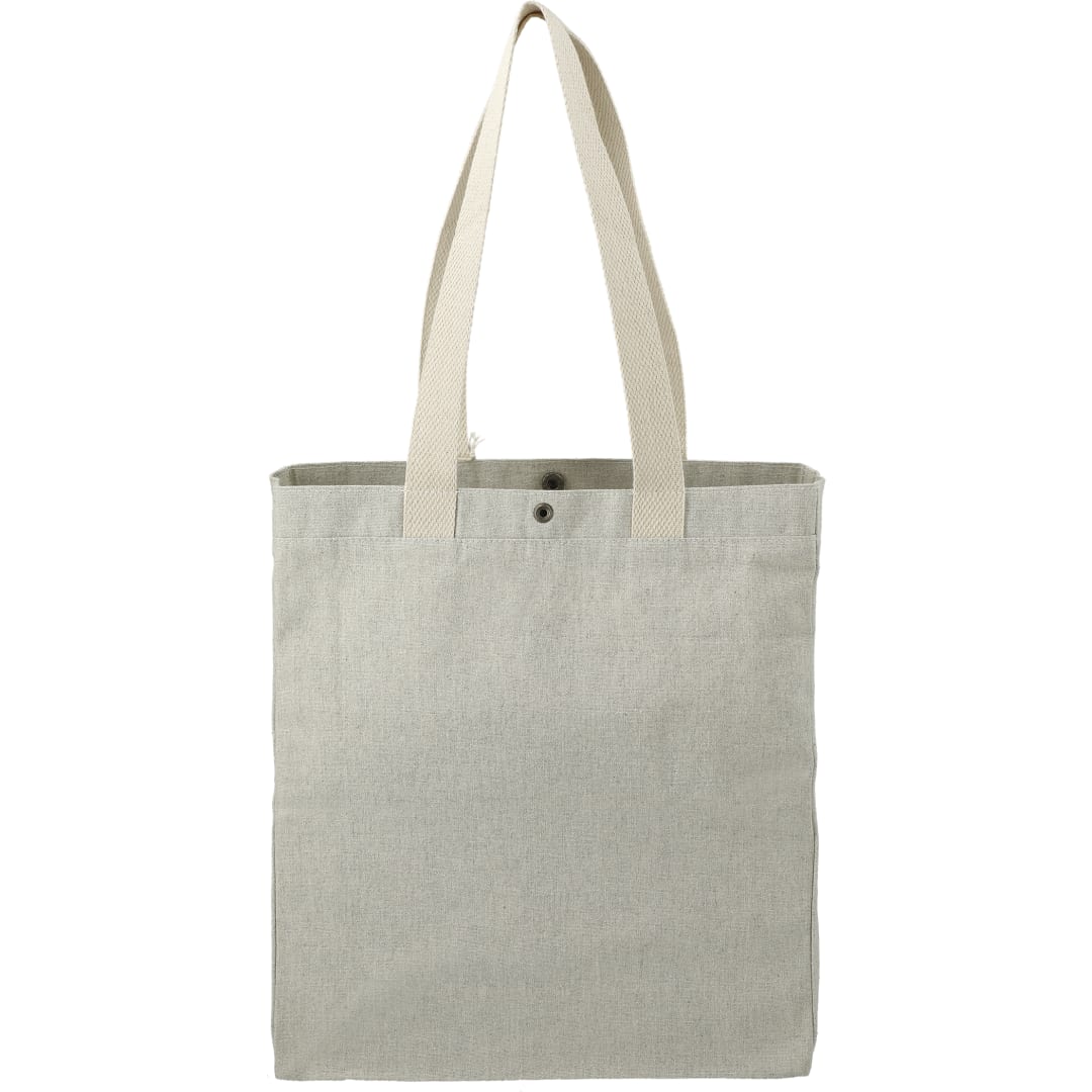 Repose 10oz Recycled Cotton Box Tote w/Snap - 7901-02 Gray