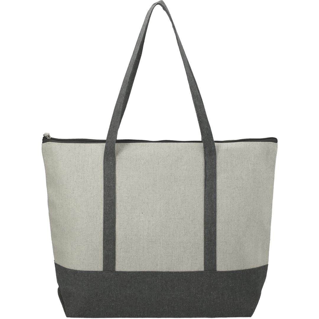 Repose 10oz Recycled Cotton Zippered Tote - 7901-11 Gray