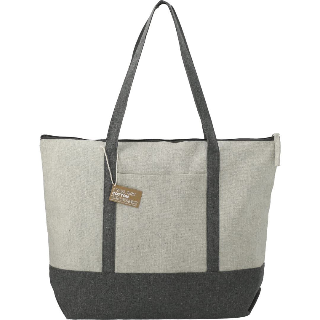 Repose 10oz Recycled Cotton Zippered Tote - 7901-11 Gray