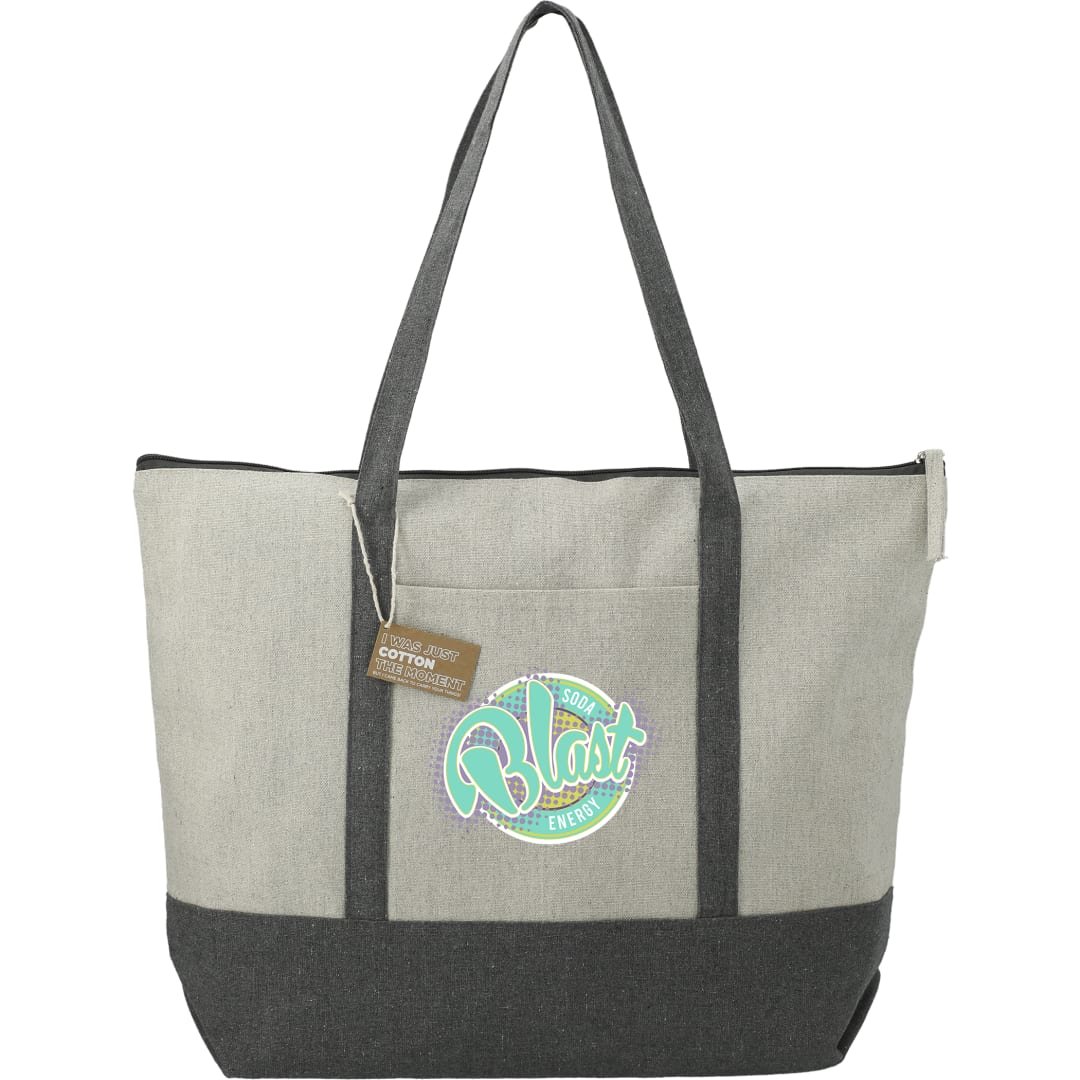 Repose 10oz Recycled Cotton Zippered Tote - 7901-11 Gray
