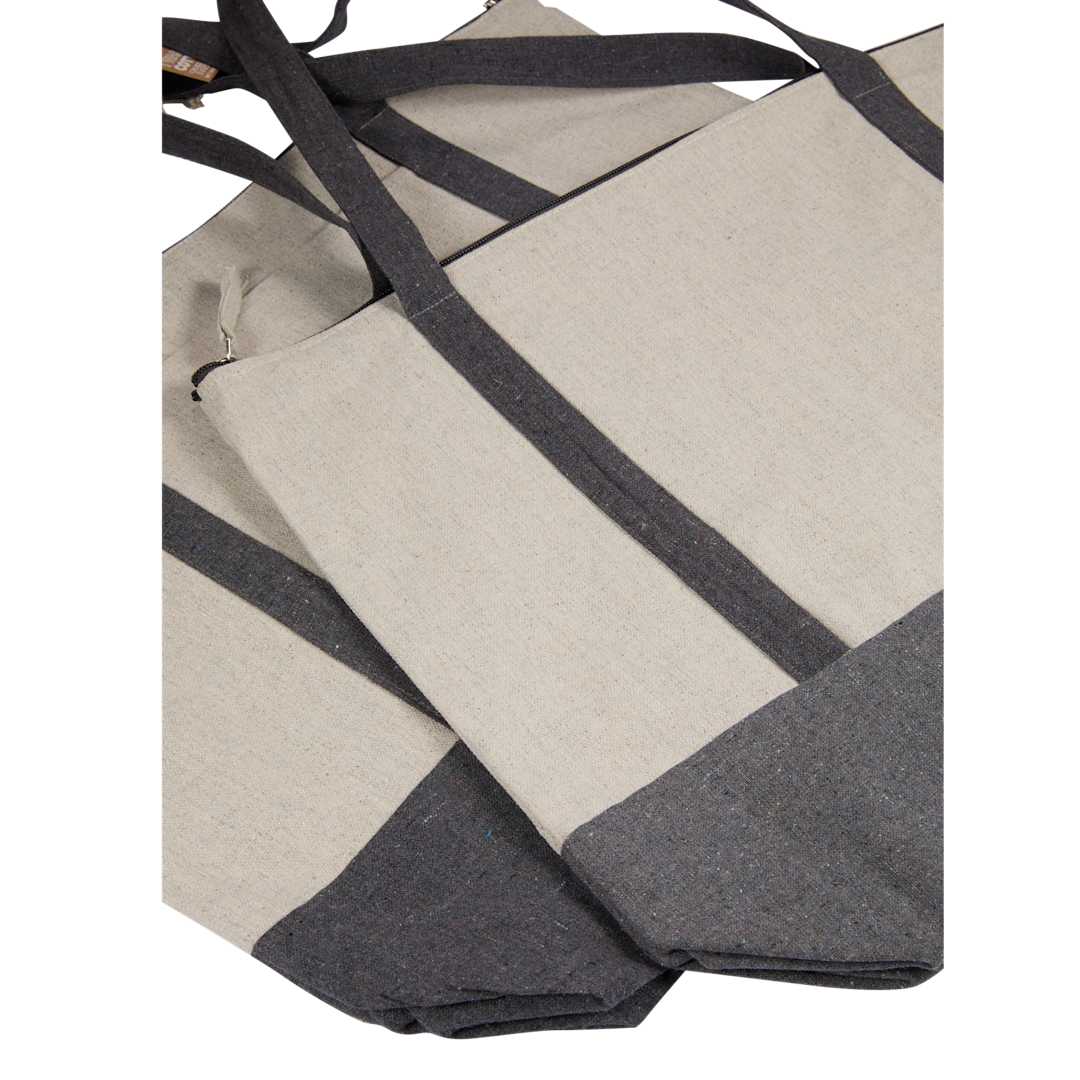 Repose 10oz Recycled Cotton Zippered Tote - 7901-11 Gray