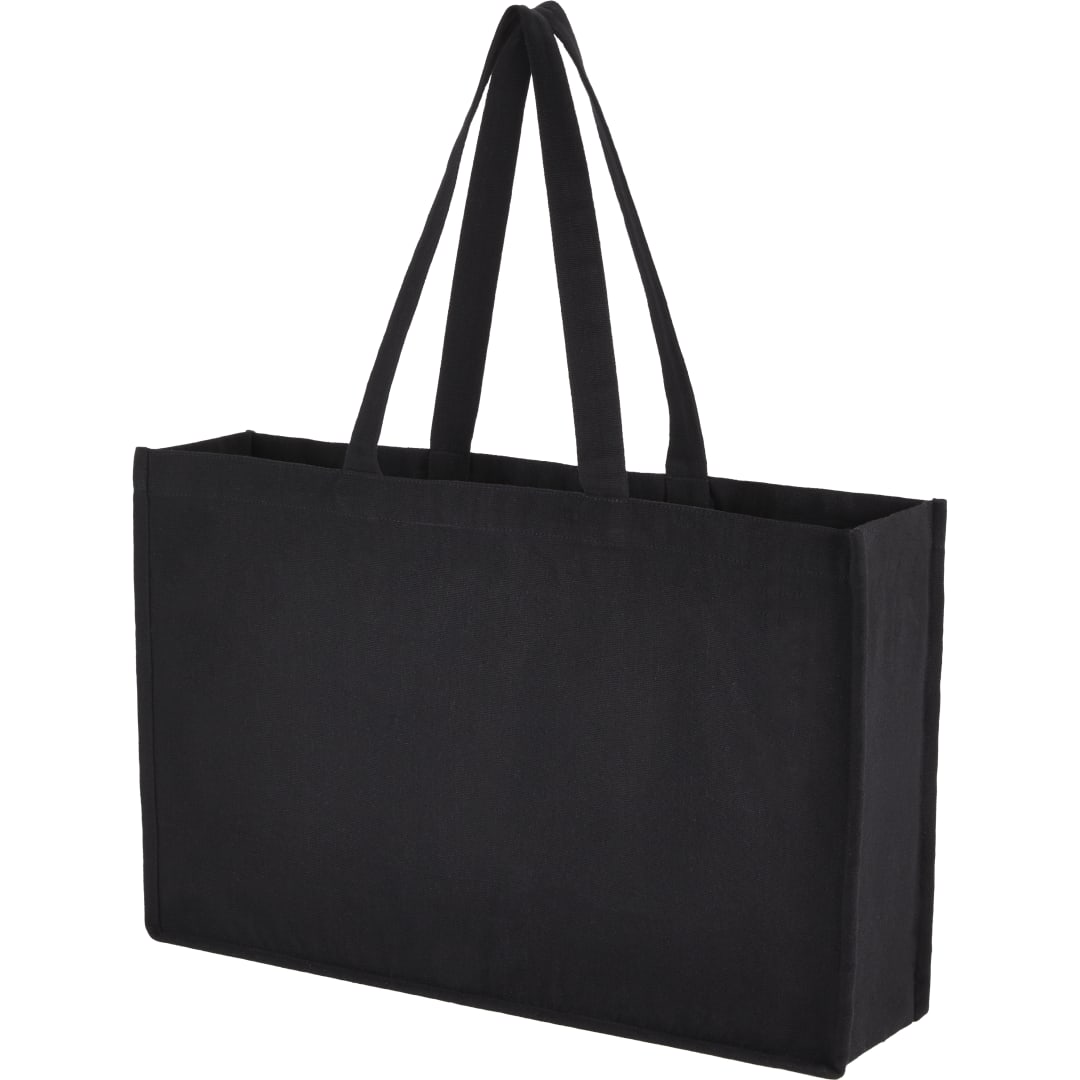 Repose 10oz Recycled Cotton Shoulder Tote - 7901-12 Black