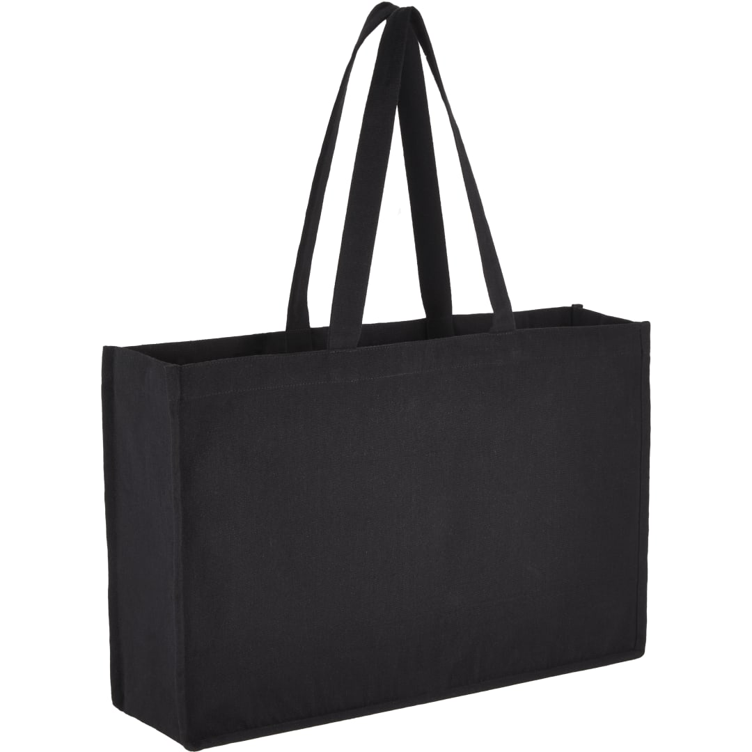 Repose 10oz Recycled Cotton Shoulder Tote - 7901-12 Black
