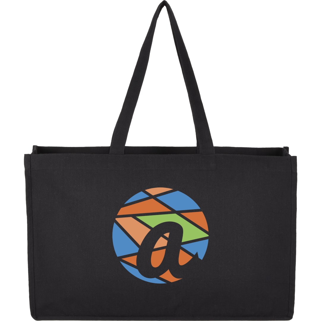 Repose 10oz Recycled Cotton Shoulder Tote - 7901-12 Black