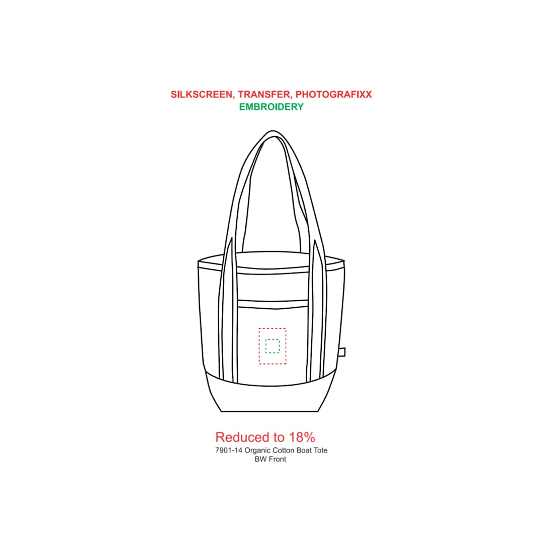 14oz Organic Cotton Tote - 7901-14 Natural