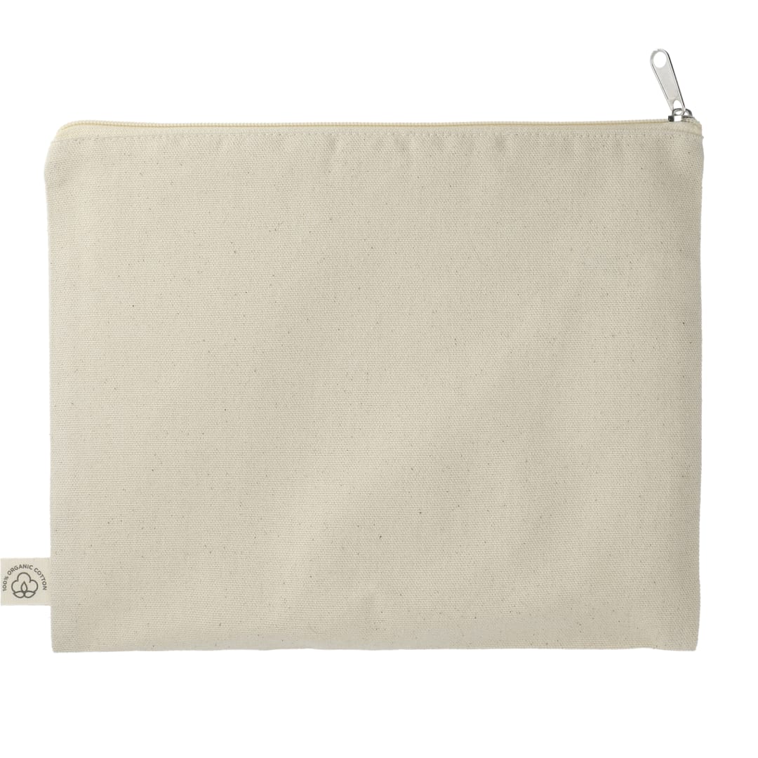 Organic Cotton Flat Travel Pouch - 7901-16 Natural