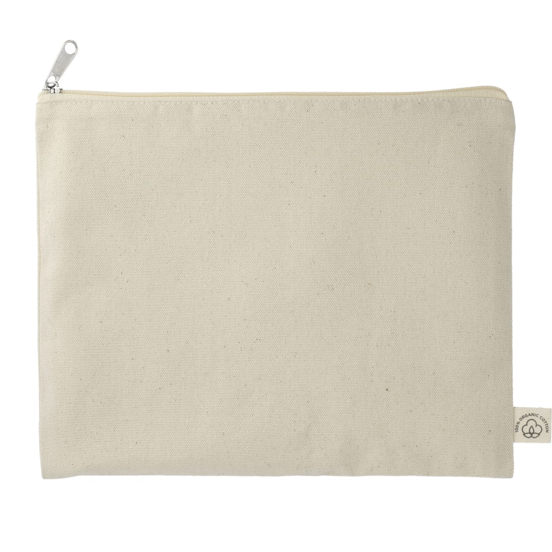 Organic Cotton Flat Travel Pouch - 7901-16 Natural