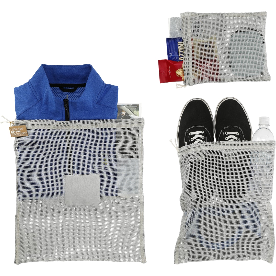  Recycled Cotton Mesh Cinch Pouch Set - 7901-19