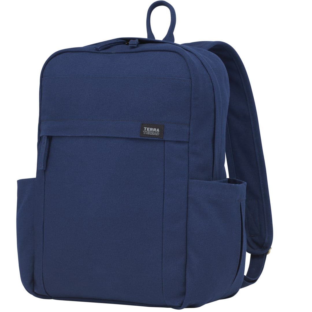Terra Thread Terra Thread Fairtrade Earth 15&quot; Computer Backpck - 9008-01 Blue
