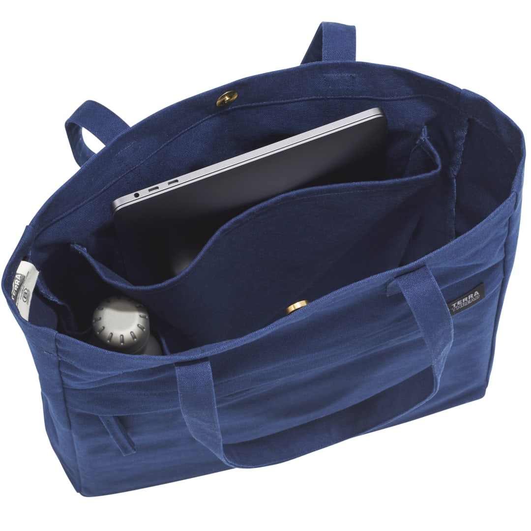 Terra Thread Terra Thread Fairtrade Executuive Work Tote - 9008-04 Blue