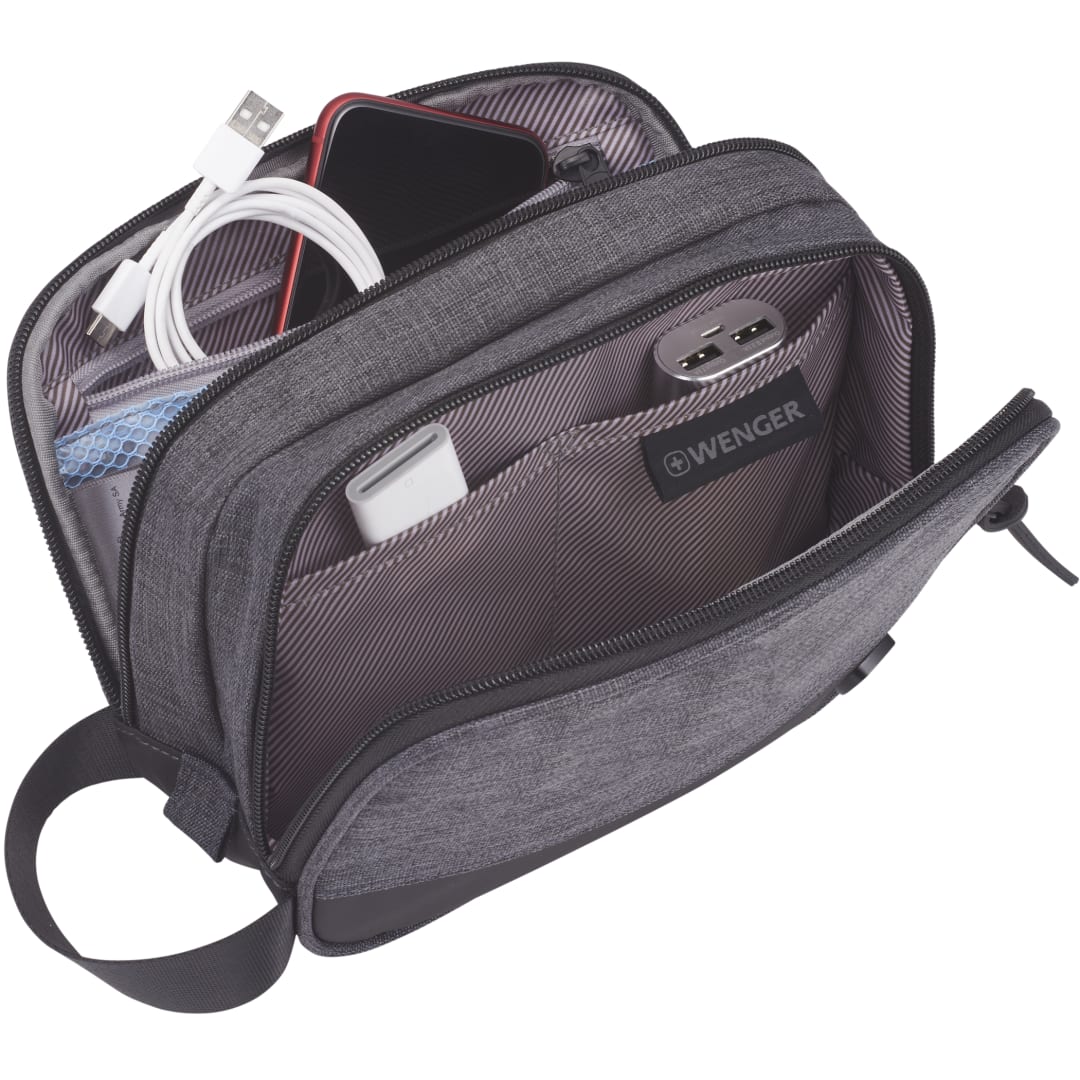 Wenger Wenger RPET Dual Compartment Dopp Kit - 9550-73 Gray