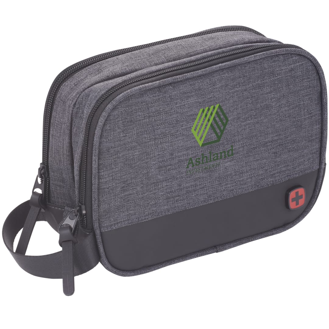 Wenger Wenger RPET Dual Compartment Dopp Kit - 9550-73 Gray