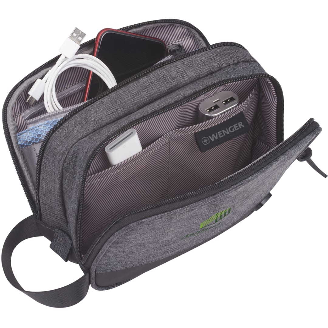 Wenger Wenger RPET Dual Compartment Dopp Kit - 9550-73 Gray