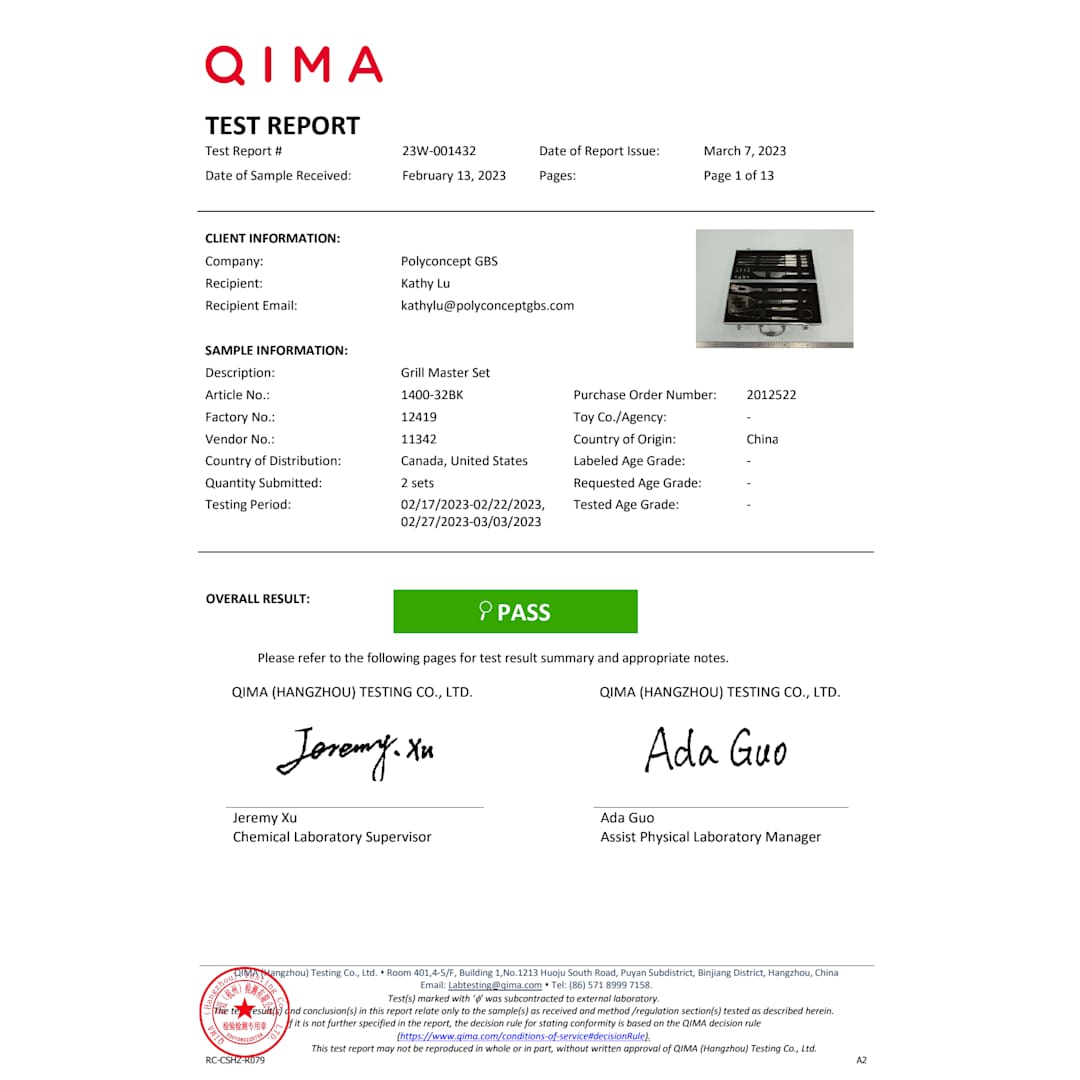 Grill Master Set - 1400-32 Black