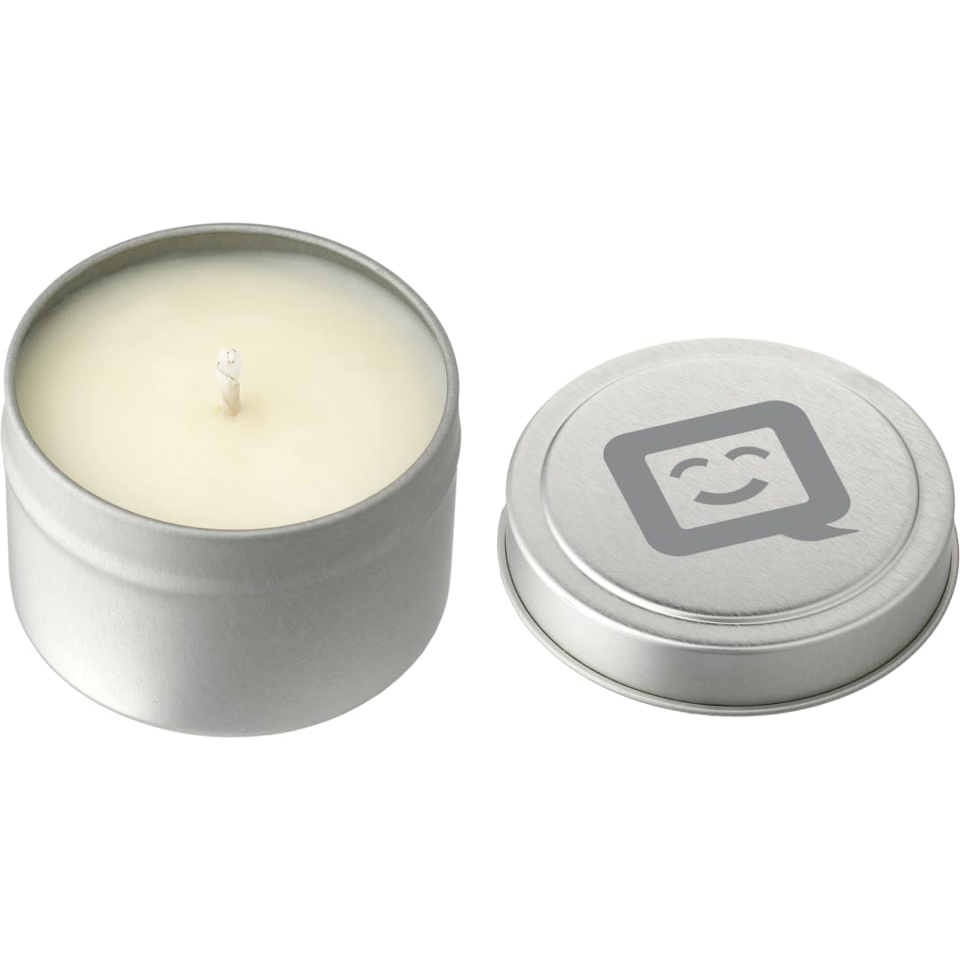 Calm Meadow 2.7oz Mini Tin Candle - SM-2248 Silver