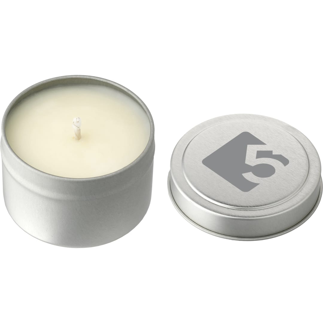 Coastal Waves 2.7oz Mini Tin Candle - SM-2249 Silver