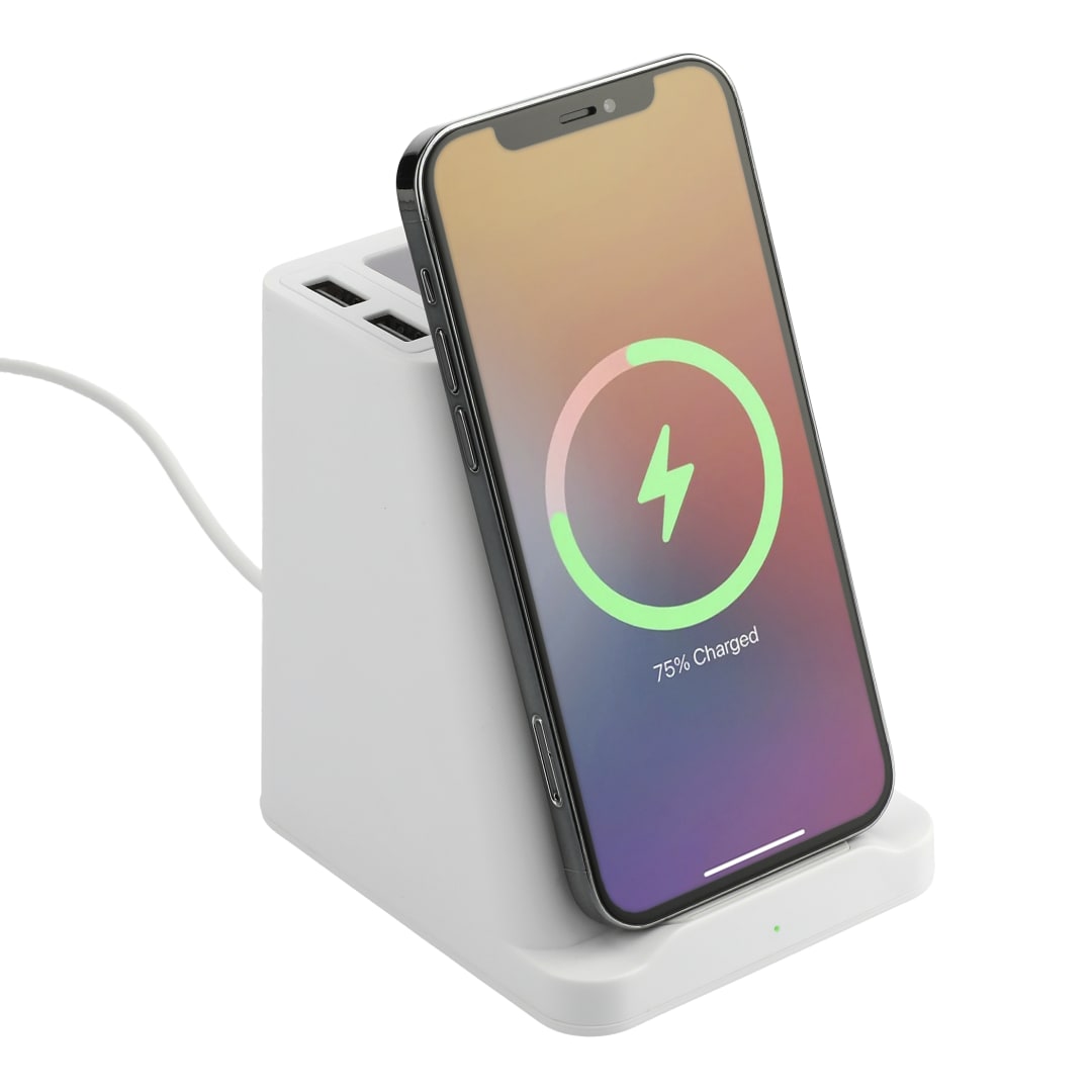 Bullet Wireless Charger Pen Holder/Dual Outputs - SM-2829