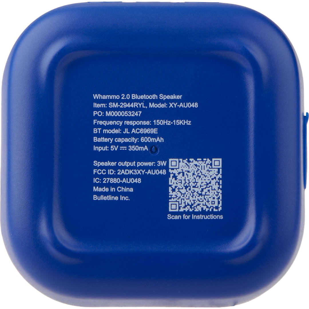 Bullet Whammo 2.0 Bluetooth Speaker - SM-2944 Blue