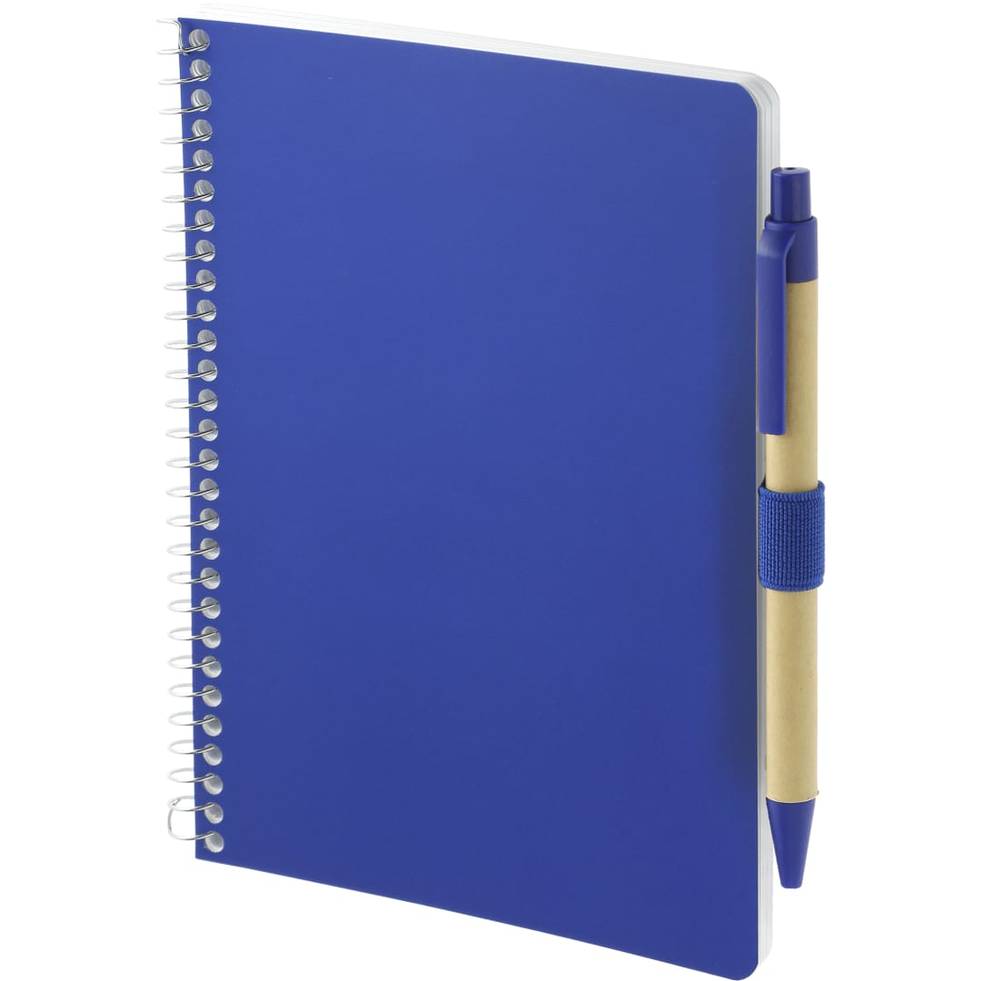 Bullet 5” x 7” FSC® Mix Spiral Notebook with Pen - SM-4347 Blue