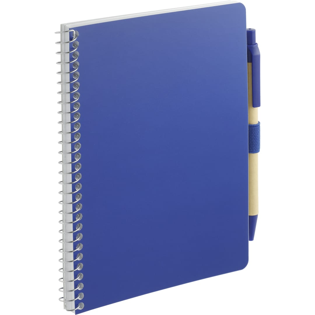 Bullet 5” x 7” FSC® Mix Spiral Notebook with Pen - SM-4347 Blue