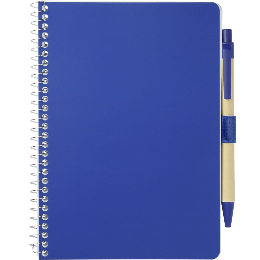 Bullet 5” x 7” FSC® Mix Spiral Notebook with Pen - SM-4347 Blue