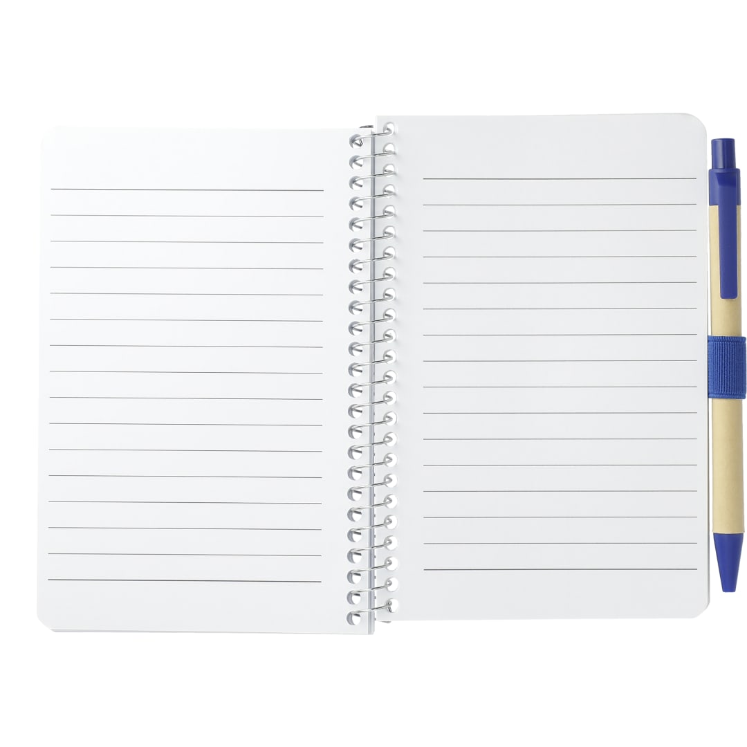 FSC&#174; Mix 4&quot; x 6&quot; Pocket Spiral Notebook with Pen - SM-4348 Blue
