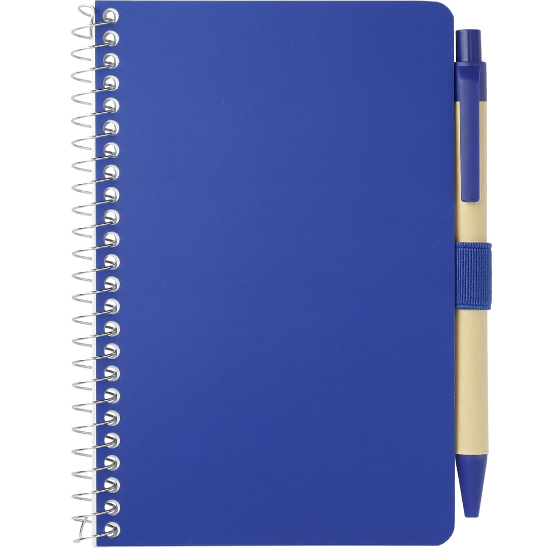 FSC&#174; Mix 4&quot; x 6&quot; Pocket Spiral Notebook with Pen - SM-4348 Blue