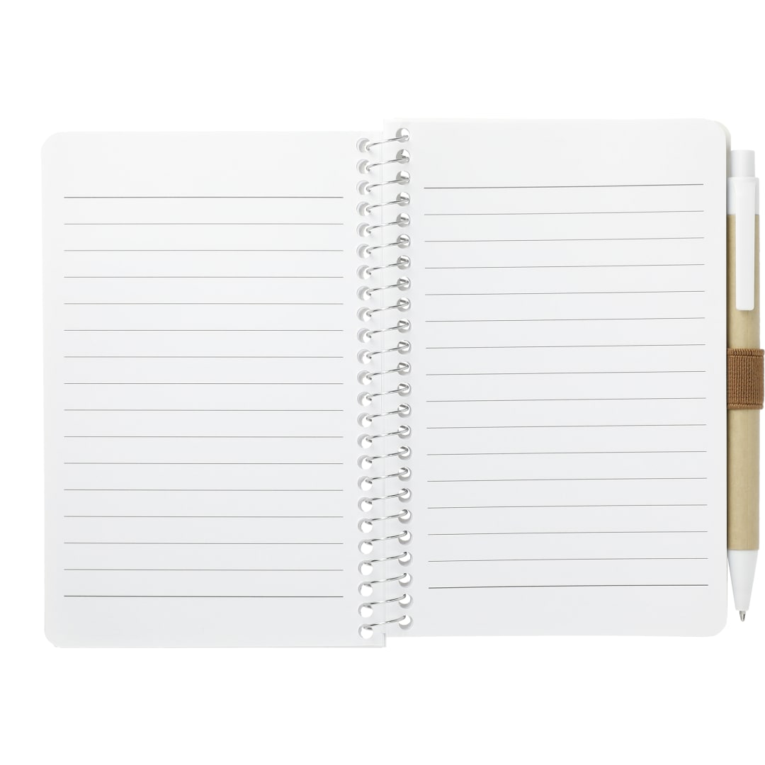 FSC&#174; Mix 4&quot; x 6&quot; Pocket Spiral Notebook with Pen - SM-4348 Natural