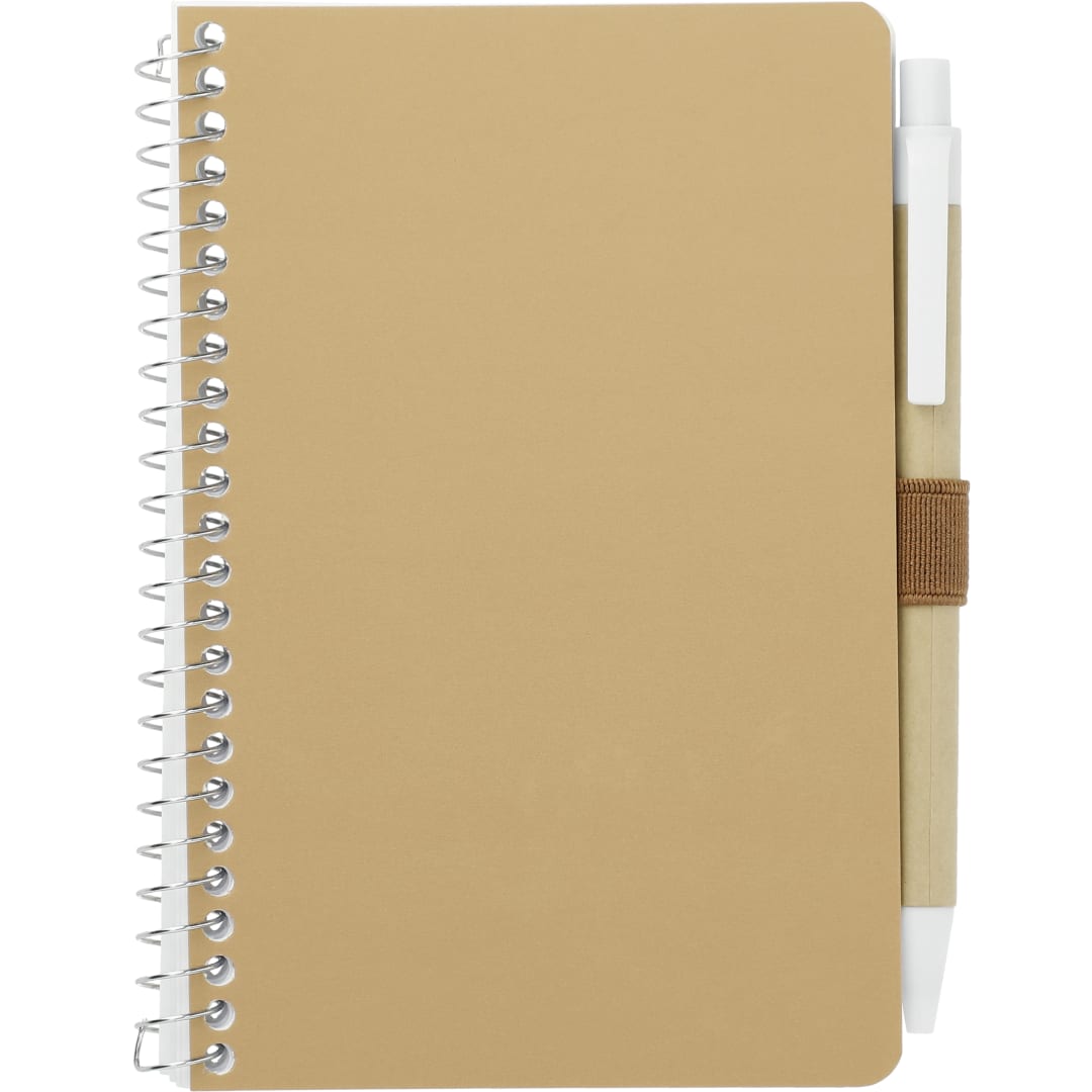 FSC&#174; Mix 4&quot; x 6&quot; Pocket Spiral Notebook with Pen - SM-4348 Natural