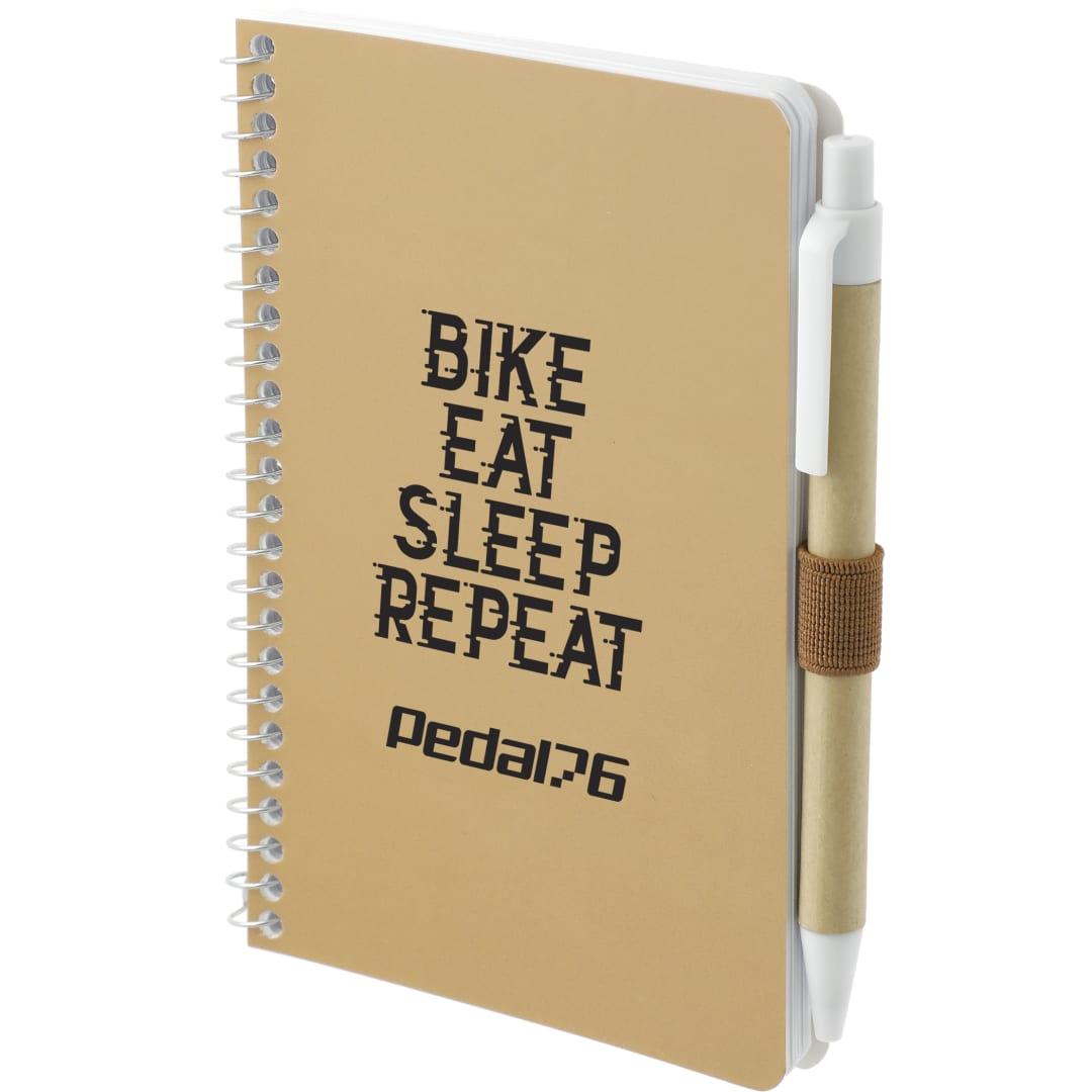 FSC&#174; Mix 4&quot; x 6&quot; Pocket Spiral Notebook with Pen - SM-4348 Natural