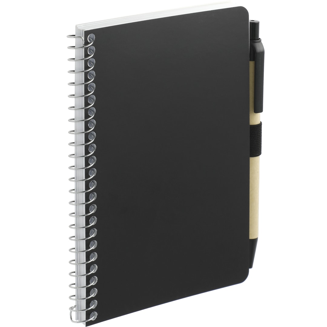 Bullet FSC® Mix 4" x 6" Pocket Spiral Notebook with Pen - SM-4348 Black