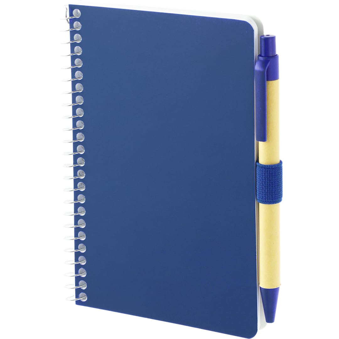 Bullet FSC® Mix 4" x 6" Pocket Spiral Notebook with Pen - SM-4348 Blue