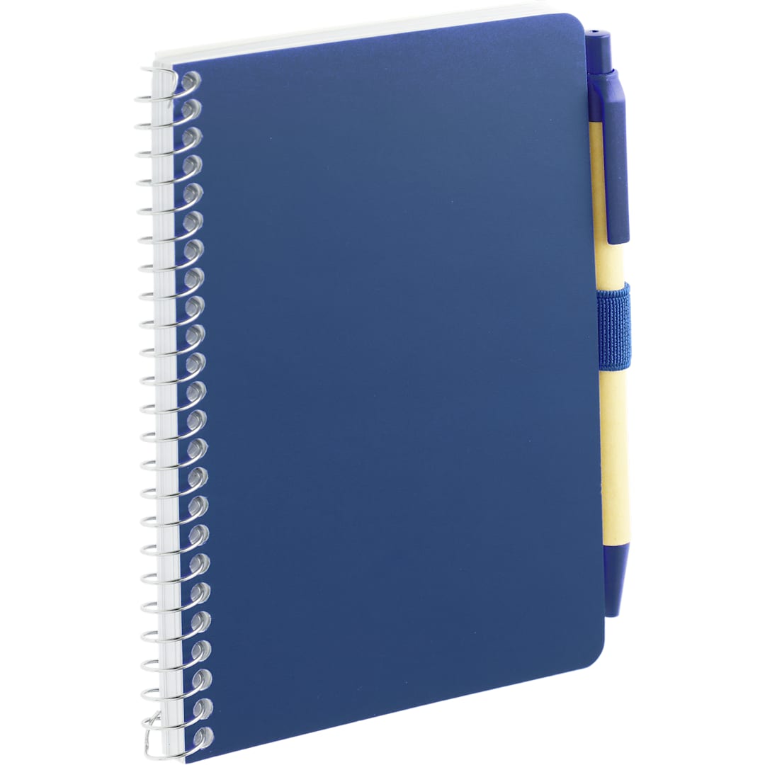 Bullet FSC® Mix 4" x 6" Pocket Spiral Notebook with Pen - SM-4348 Blue