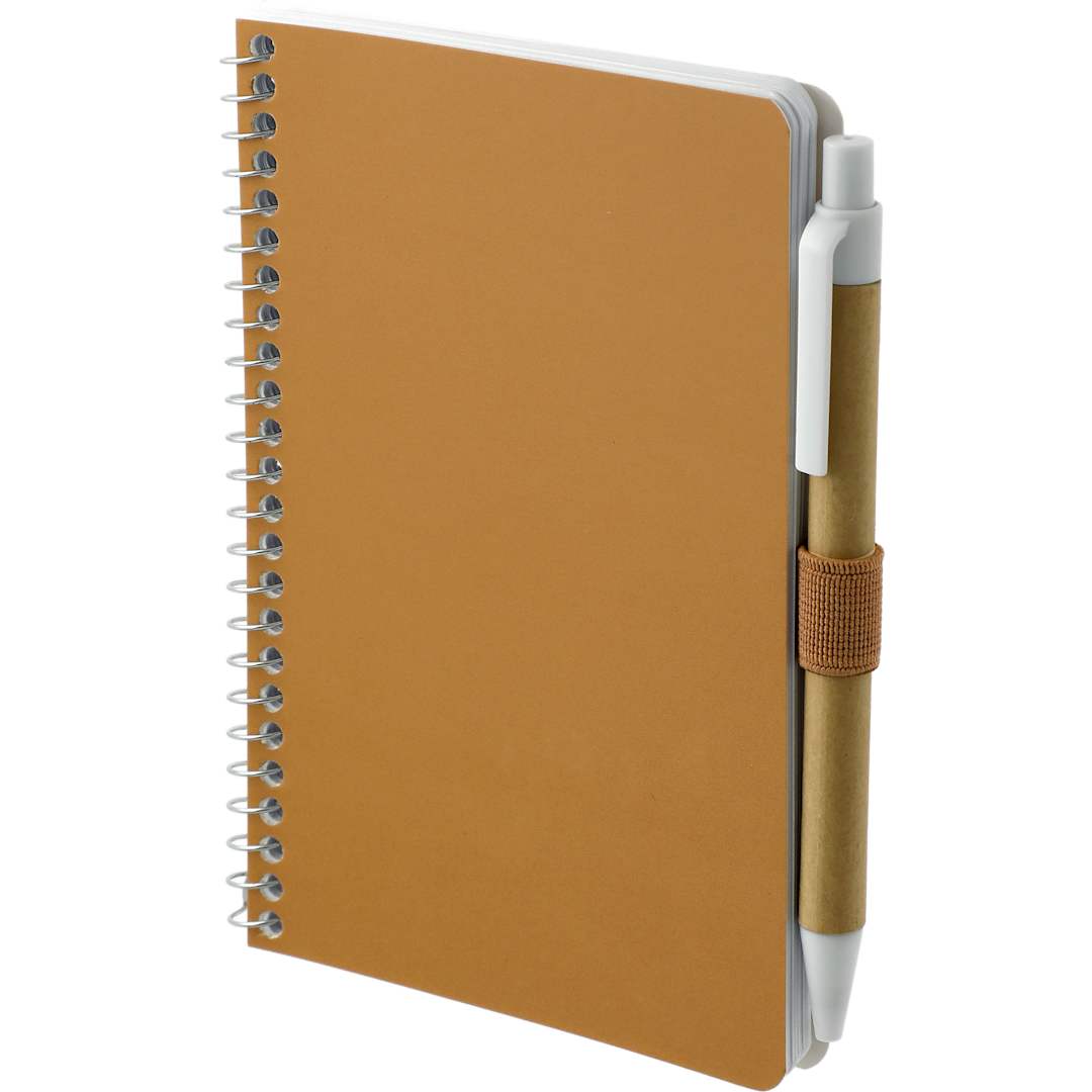 Bullet FSC® Mix 4" x 6" Pocket Spiral Notebook with Pen - SM-4348 Natural