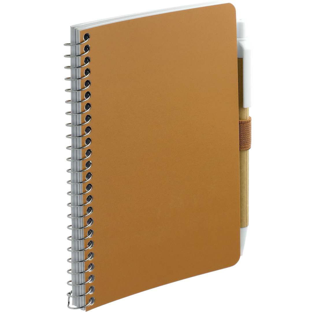 Bullet FSC® Mix 4" x 6" Pocket Spiral Notebook with Pen - SM-4348 Natural