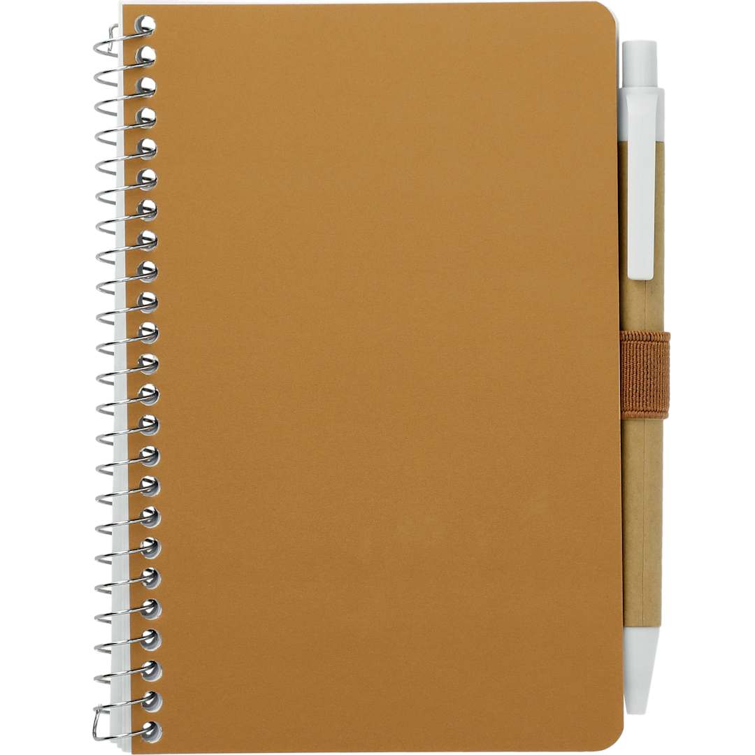 Bullet FSC® Mix 4" x 6" Pocket Spiral Notebook with Pen - SM-4348 Natural