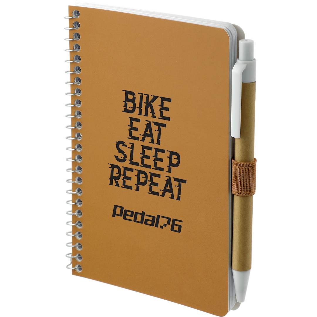 Bullet FSC® Mix 4" x 6" Pocket Spiral Notebook with Pen - SM-4348 Natural