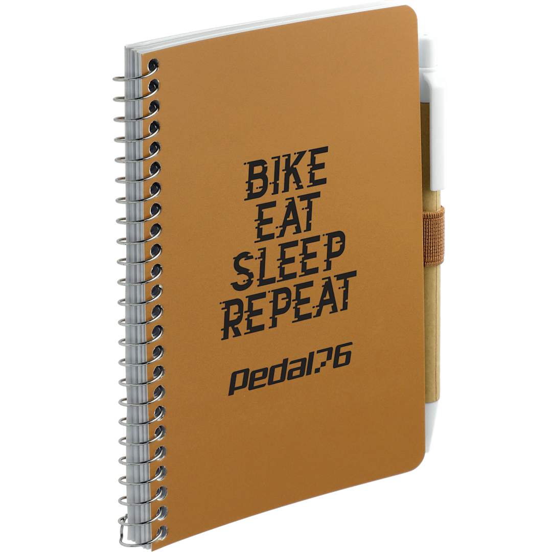 Bullet FSC® Mix 4" x 6" Pocket Spiral Notebook with Pen - SM-4348 Natural