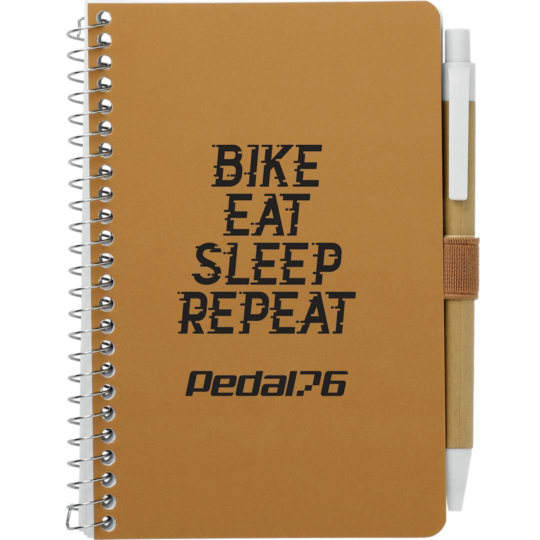 Bullet FSC® Mix 4" x 6" Pocket Spiral Notebook with Pen - SM-4348 Natural