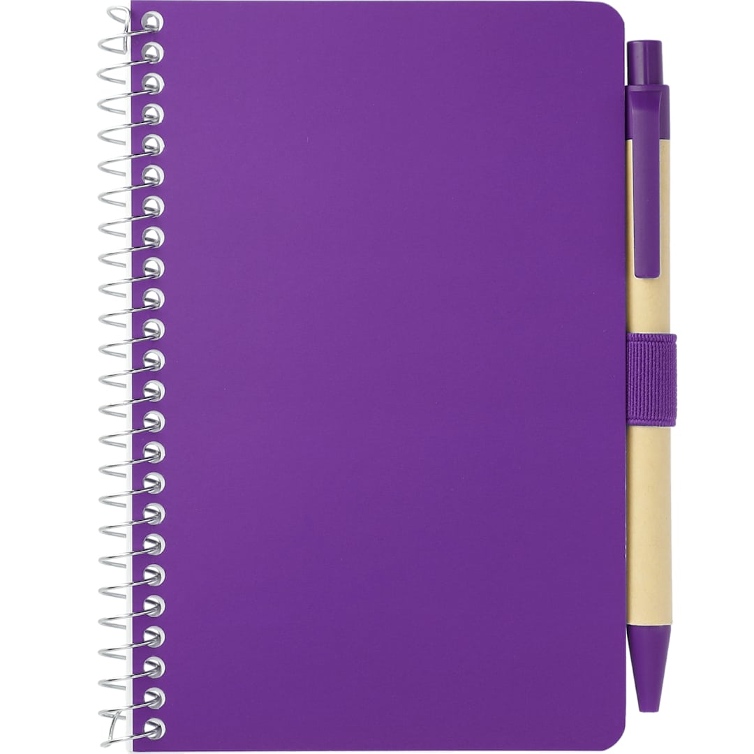 Bullet FSC® Mix 4" x 6" Pocket Spiral Notebook with Pen - SM-4348 Purple