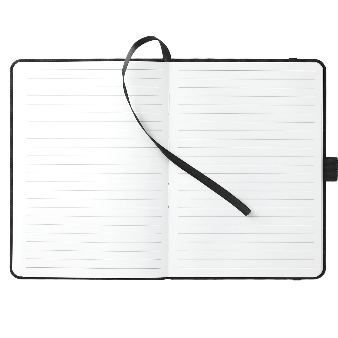 Bullet 5" x 7" Recycled PET Bound Notebook - SM-5259 Black