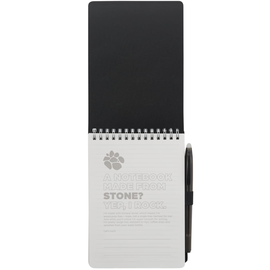 Bullet 5” x 7” Mineral Stone Field Reporter Notebook w/Pe - SM-5266 Black