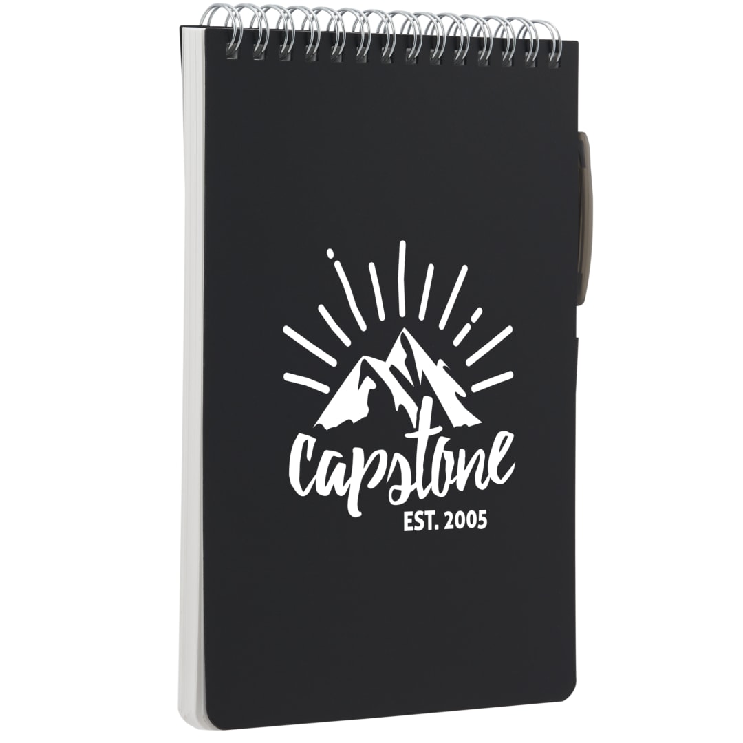 Bullet 5” x 7” Mineral Stone Field Reporter Notebook w/Pe - SM-5266 Black